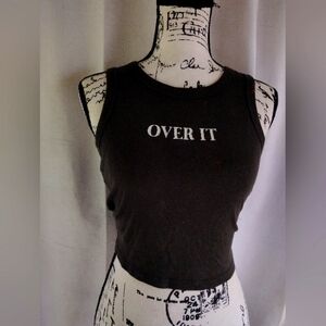 Black Sleeveless Crop Top